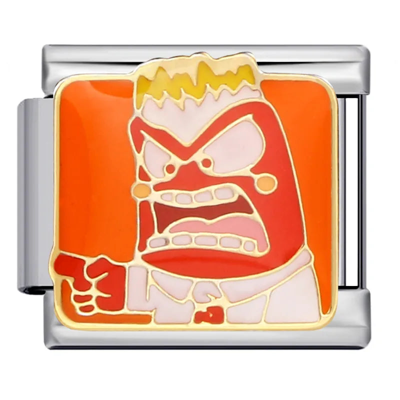 Charm Dibujos Animados Acero Titanio