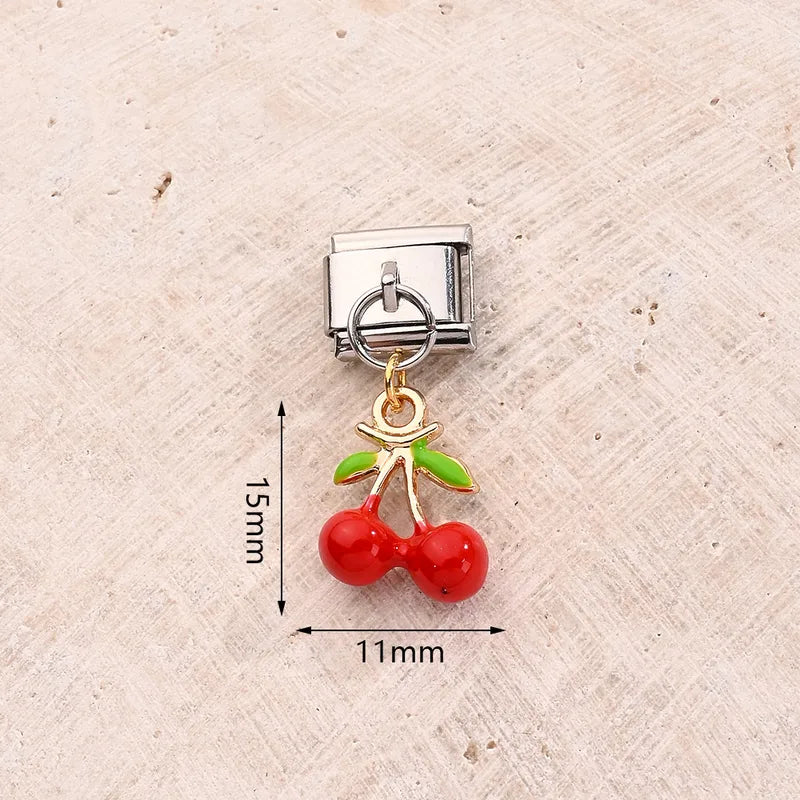 Charm Italiano Cherry Acero Inoxidable