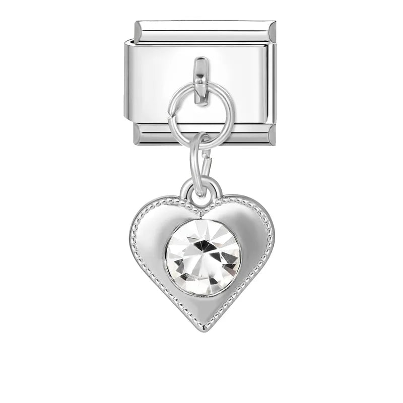 Charm Italiano Corazón Acero Inoxidable