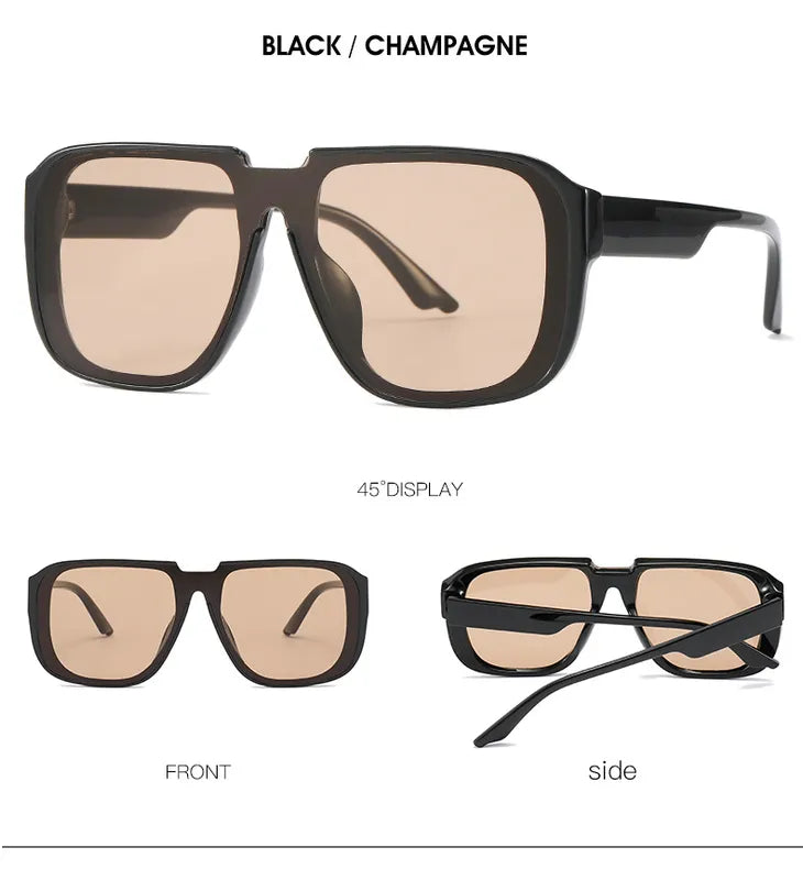 Gafas Champán Con Marco Negro