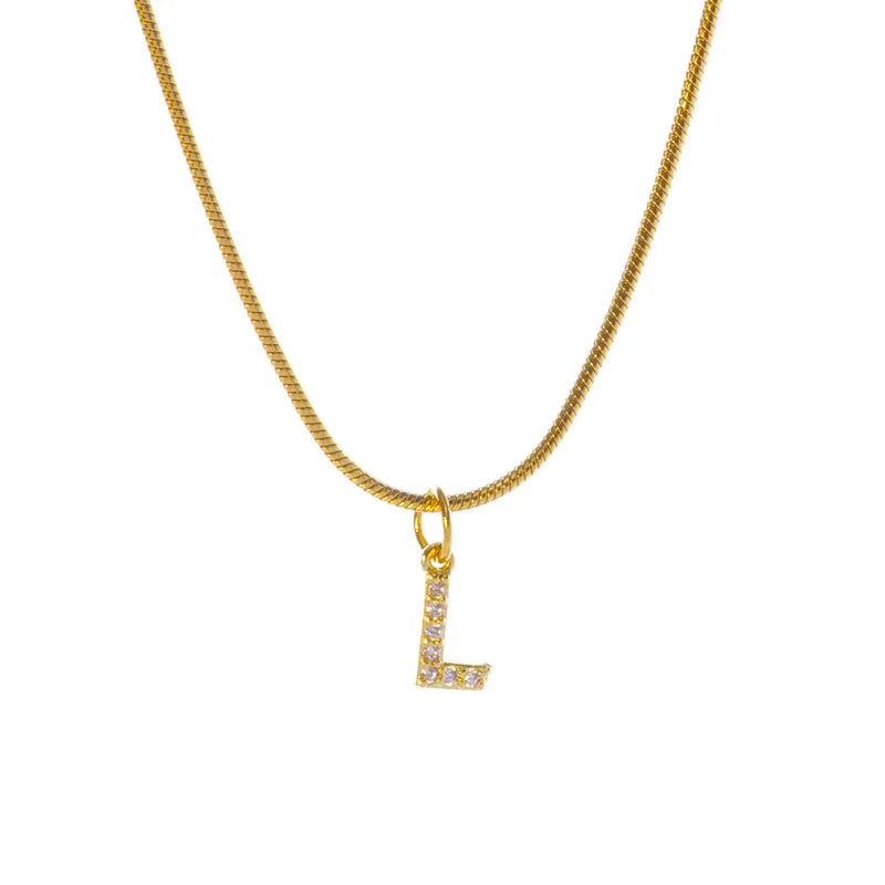 Collar Letra Acero Titanio