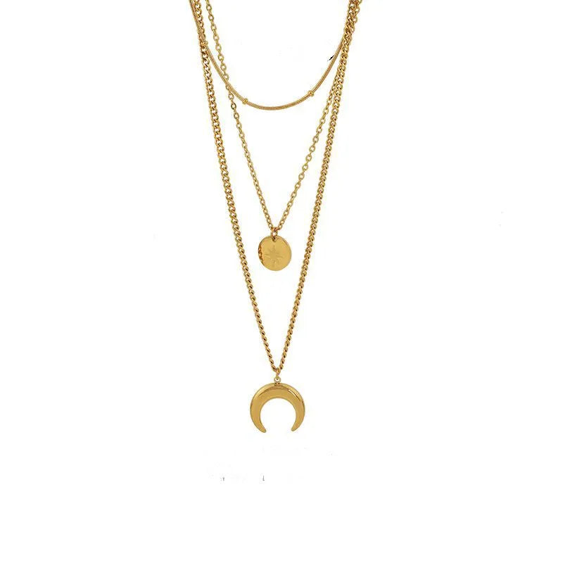 Collar Triple Luna Estrella