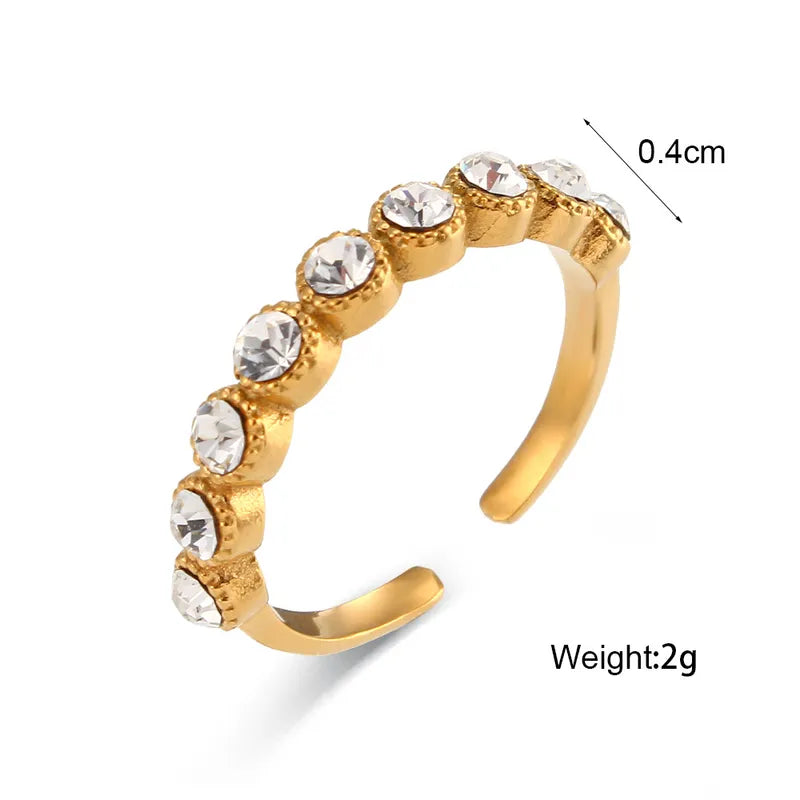 Anillo Circón Chapado en Oro