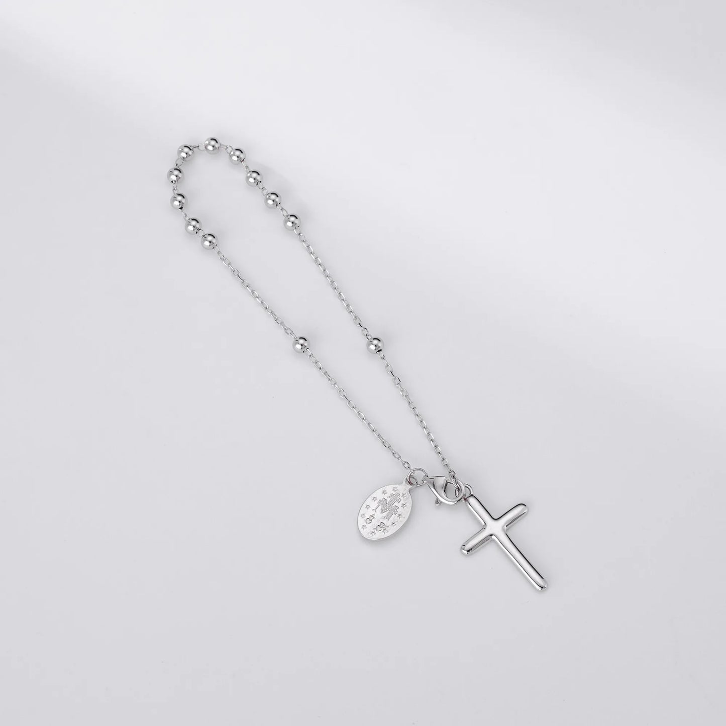 Pulsera Cruz Plata Esterlina