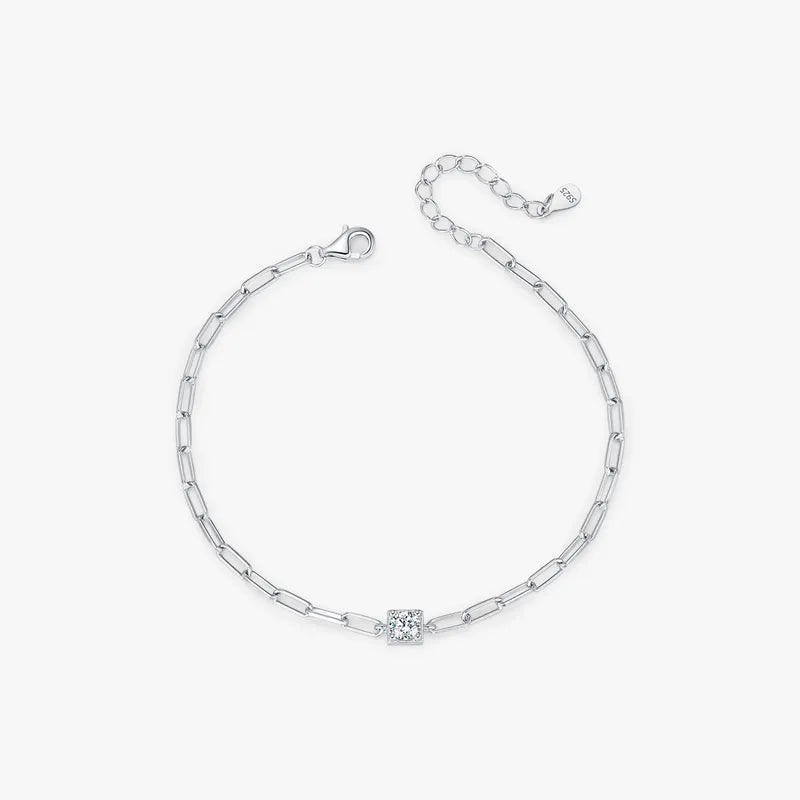 Pulsera Moissanita Plata De Ley 925