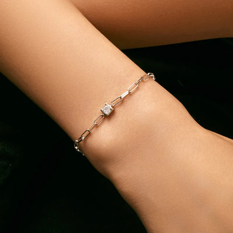 Pulsera Moissanita Plata De Ley 925