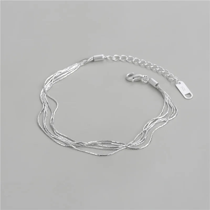 Pulsera multiple Plata De Ley 925