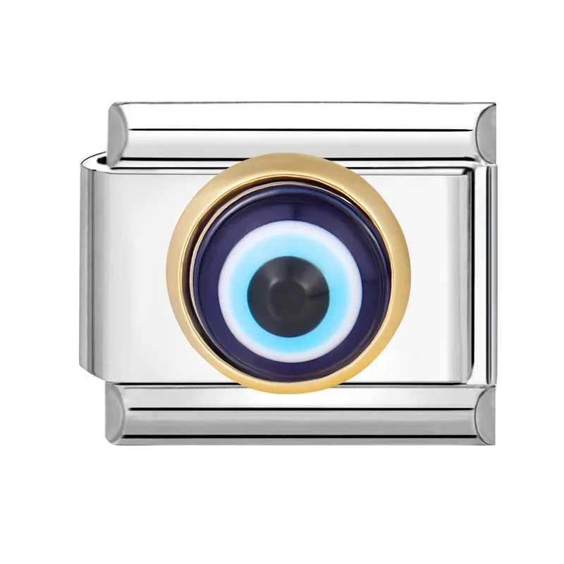 Charm Italiano Ojo Acero Inoxidable