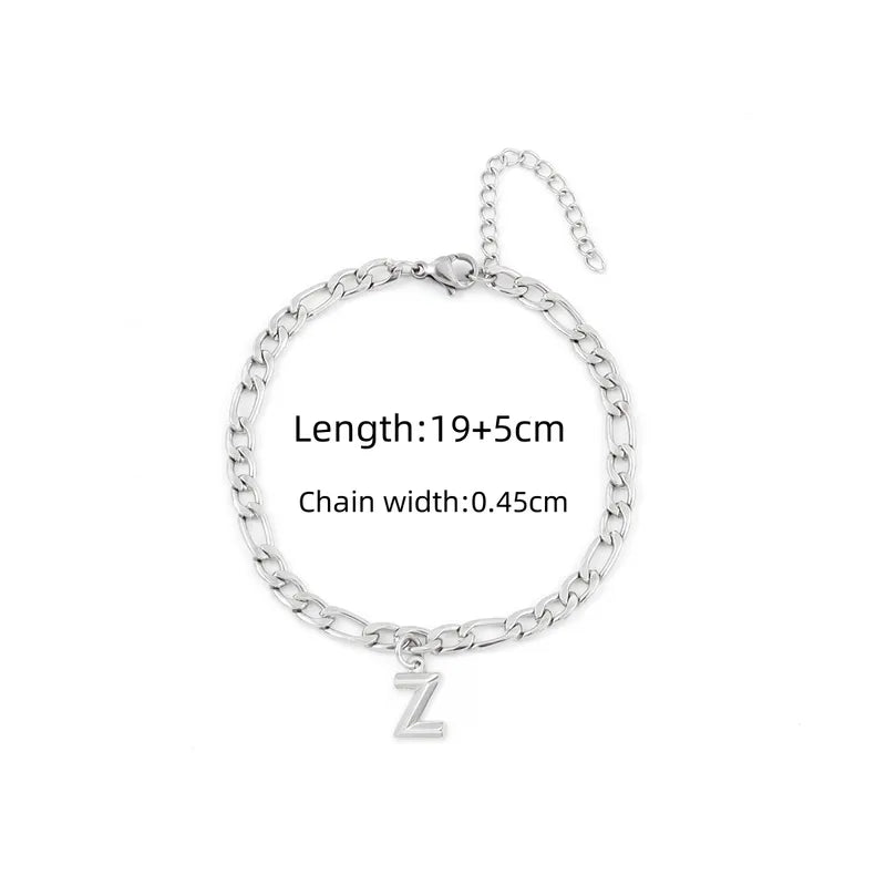 Pulsera Cadena Letra Acero Inoxidable