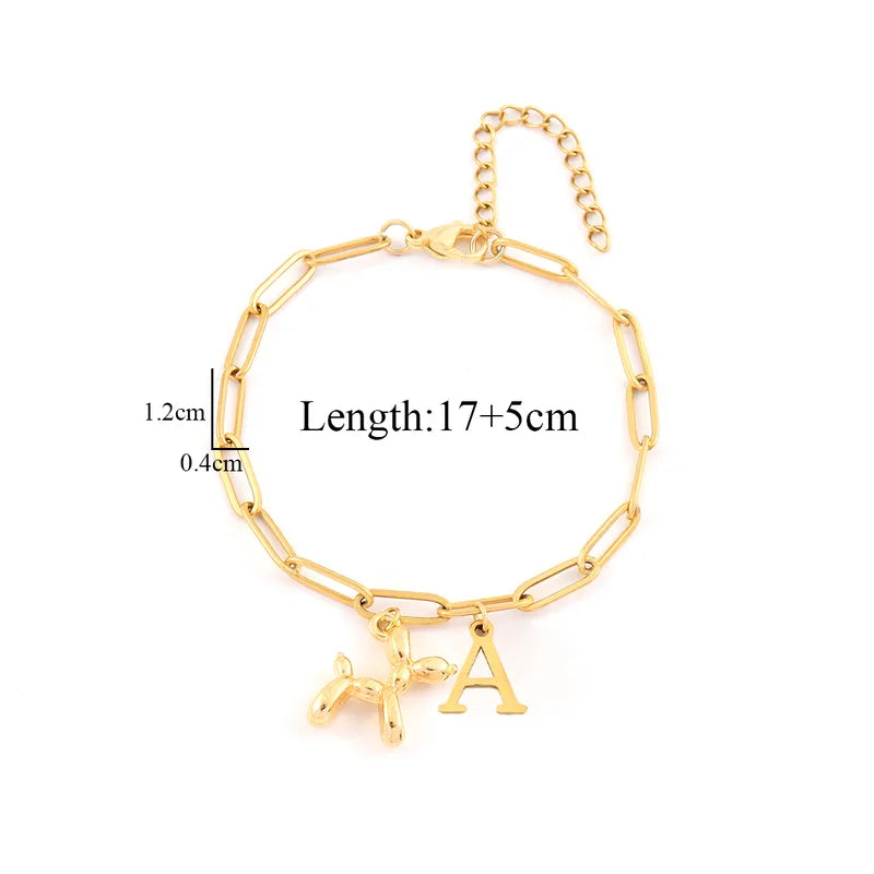 Pulsera Letra Perro Acero Inoxidable