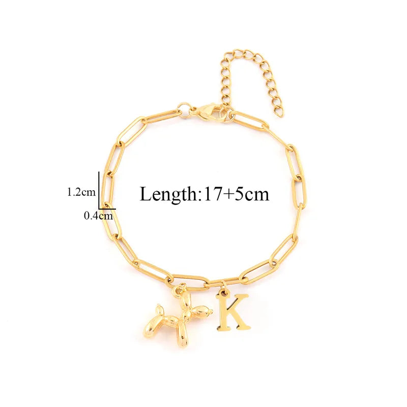 Pulsera Letra Perro Acero Inoxidable