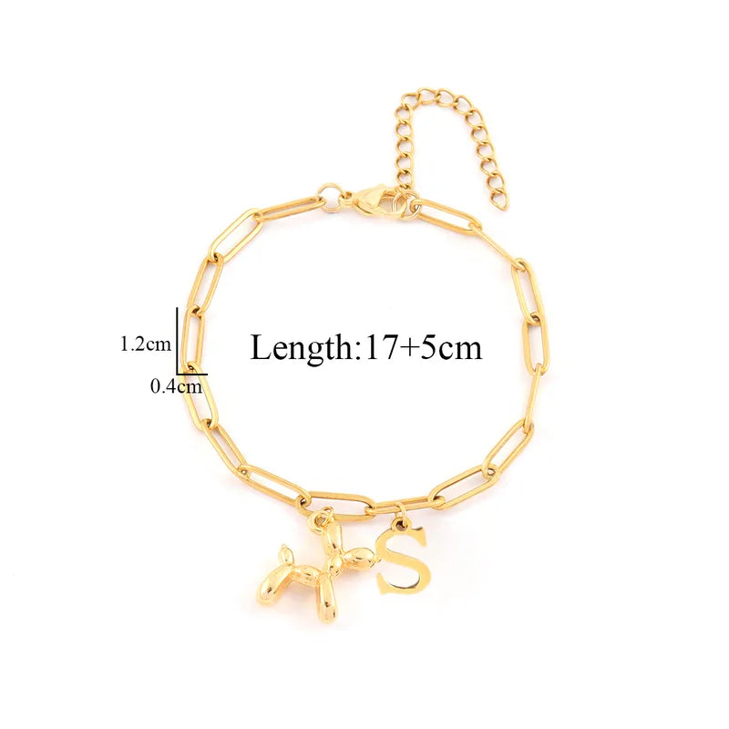 Pulsera Letra Perro Acero Inoxidable