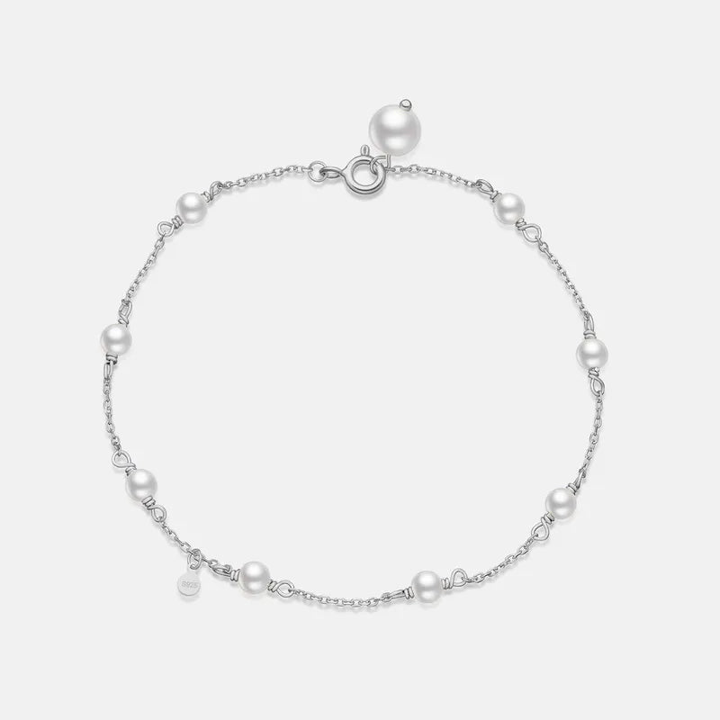 Pulsera Perlas Plata De Ley 925
