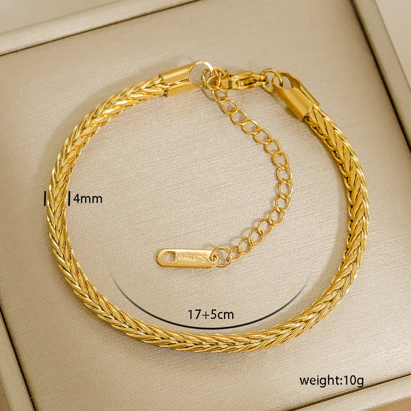 Pulsera Dorada Acero Inoxidable