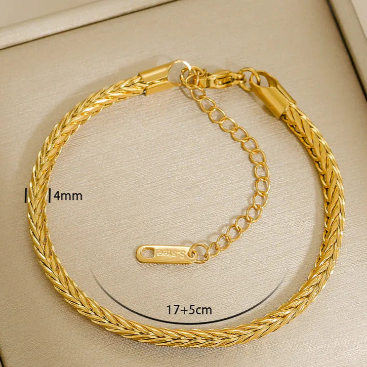 Pulsera Dorada Acero Inoxidable