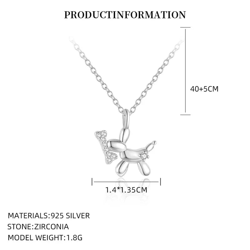 Collar Perro Globo Plata Esterlina