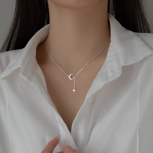 Collar Luna Estrella Plata 925
