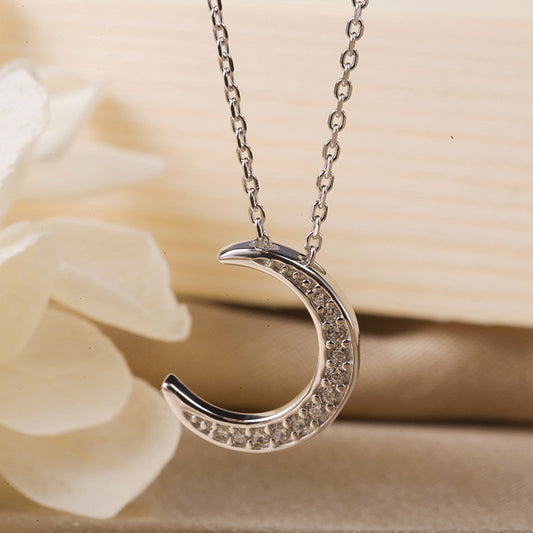 Collar Luna Plata De Ley 925