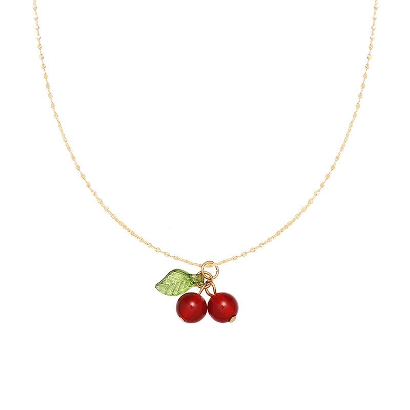 Collar Cerezas Acero Titanio