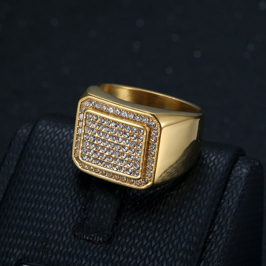 Anillo Hip Hop Cuadrado
