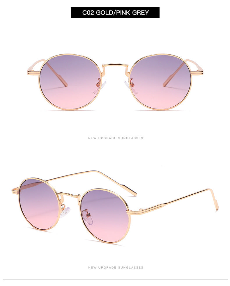 Gafas Retro Marco Redondo Dorado