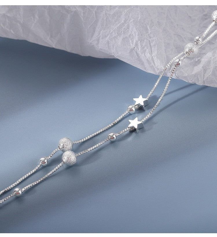 Pulsera Estrella Bolitas Plata De Ley 925