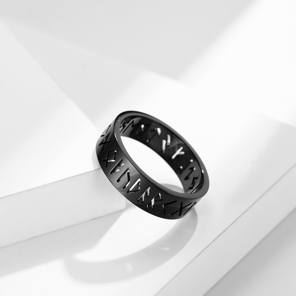 Anillo Letras Negro