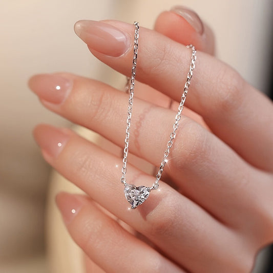 Collar Corazón Plata De Ley 925