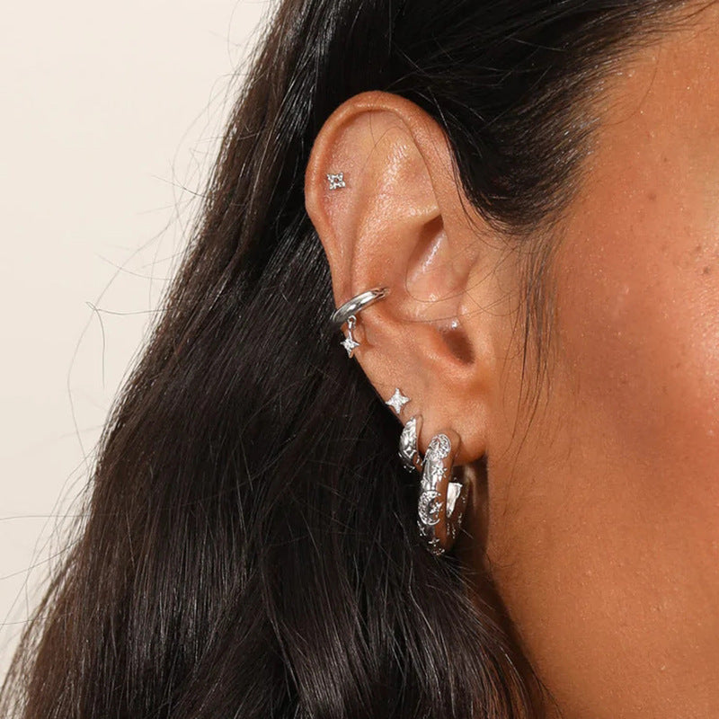 Ear Cuff Estrella Cobre Chapado En Oro