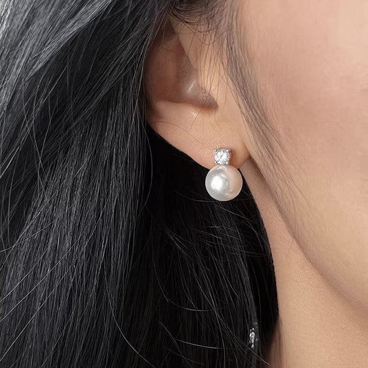 Aretes Perla Plata De Ley 925