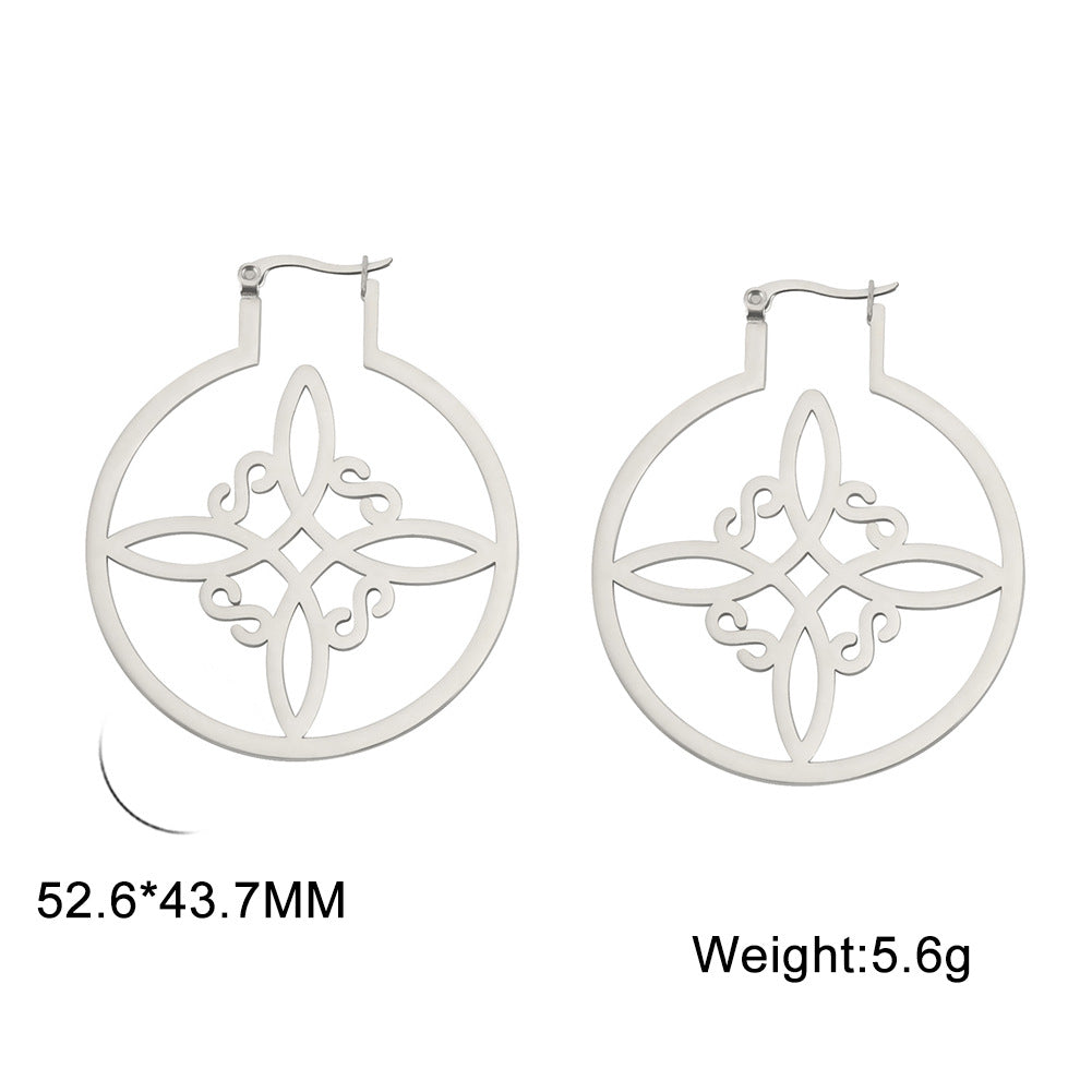 Aretes Nudo De Bruja Acero Inoxidable