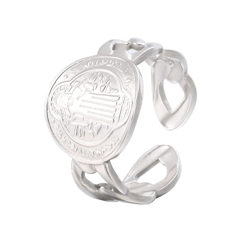 Anillo San Benito Acero Inoxidable