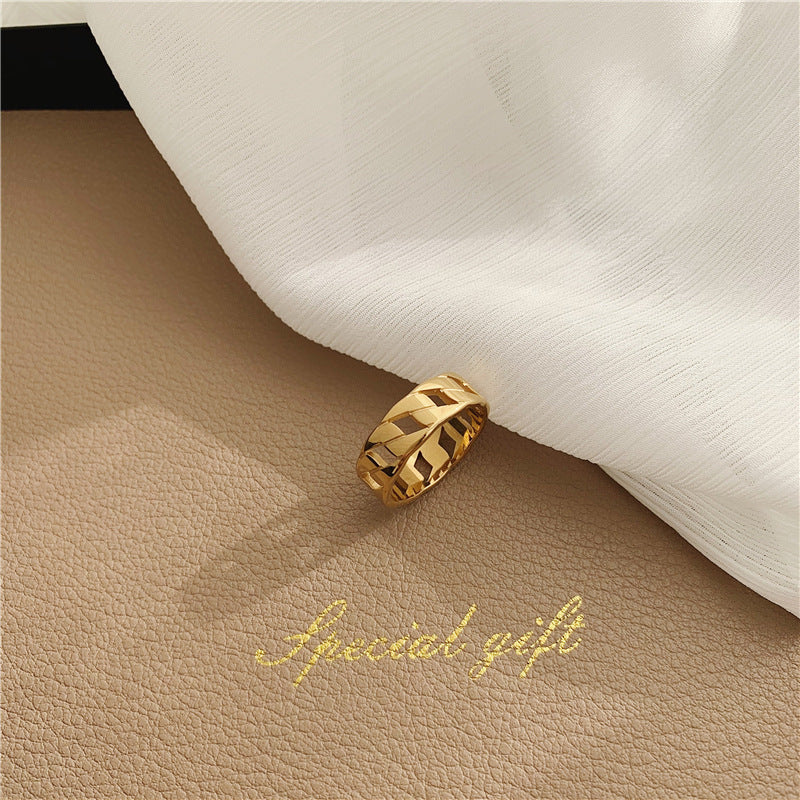 Anillo Cadena Acero Titanio