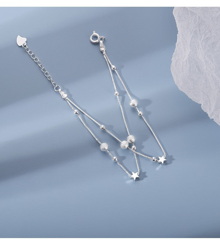 Pulsera Estrella Bolitas Plata De Ley 925