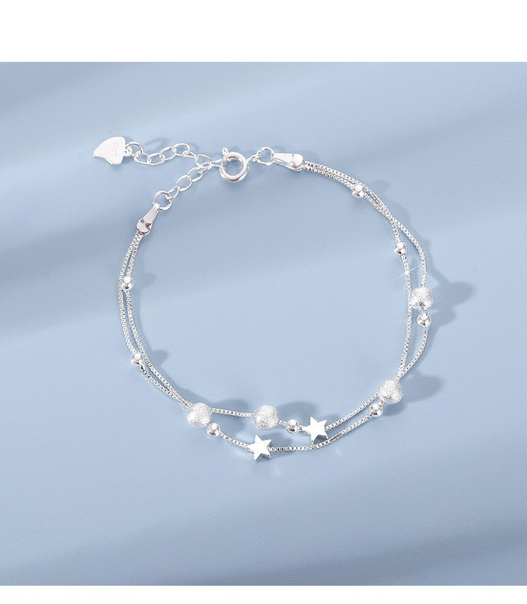 Pulsera Estrella Bolitas Plata De Ley 925