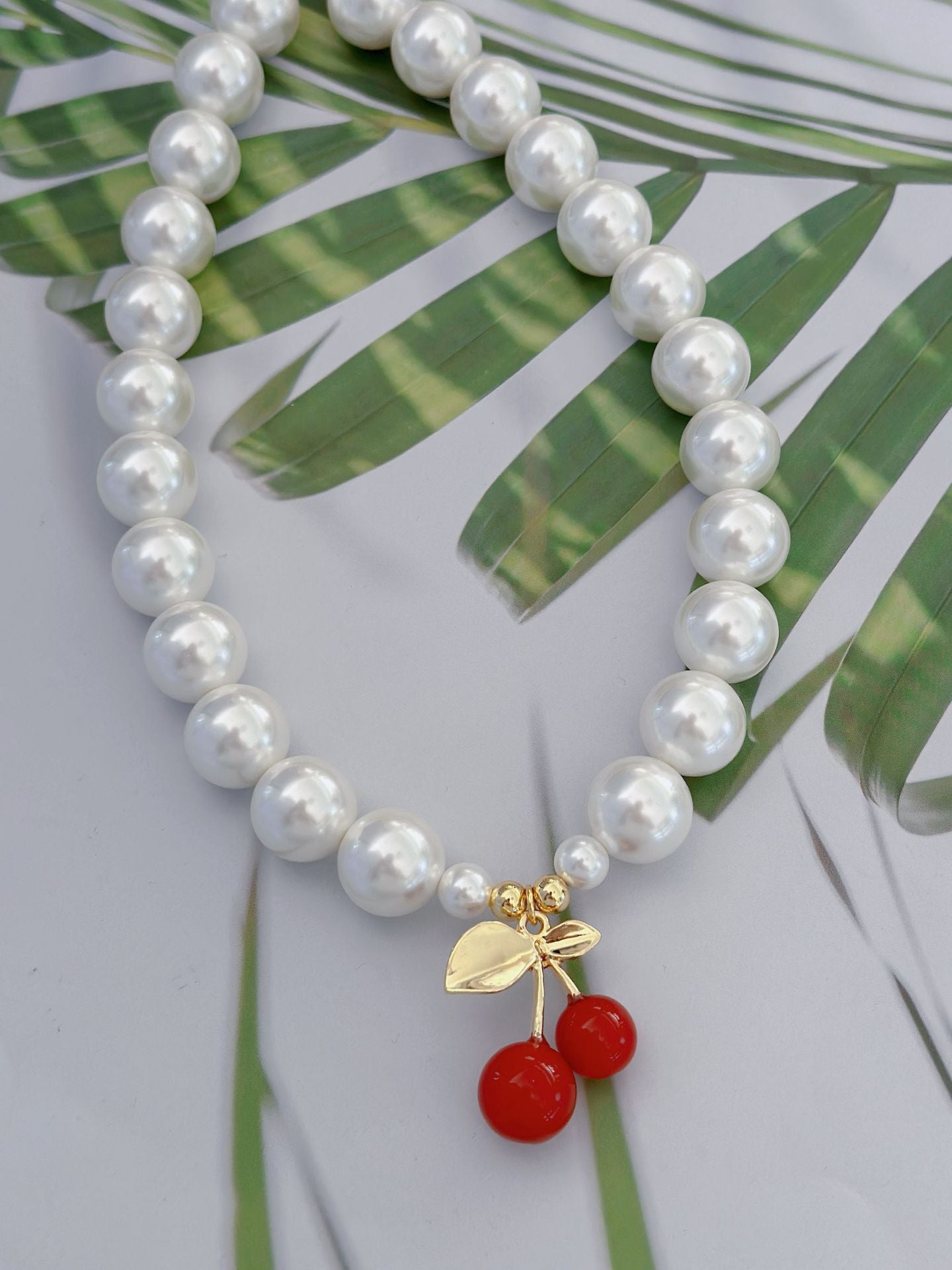 Collar Perlas Cerezas