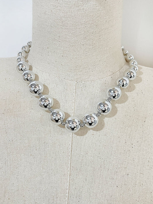 Collar Bolas Acero Inoxidable