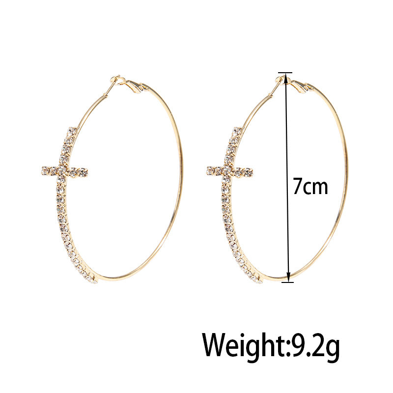 Arracadas Delgadas Cruz