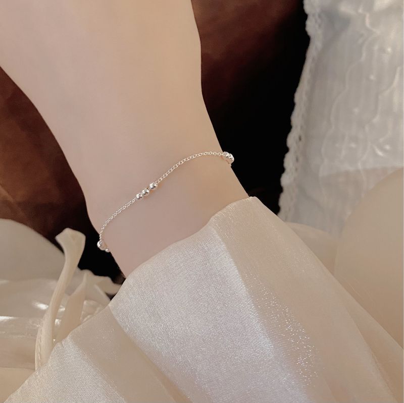 Pulsera Bolitas Plata De Ley 925