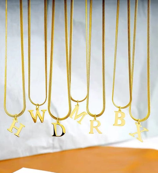 Collar Letra Acero Titanio