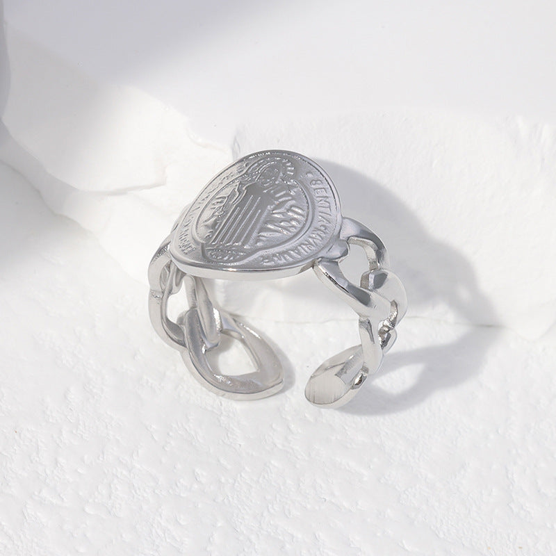 Anillo San Benito Acero Inoxidable