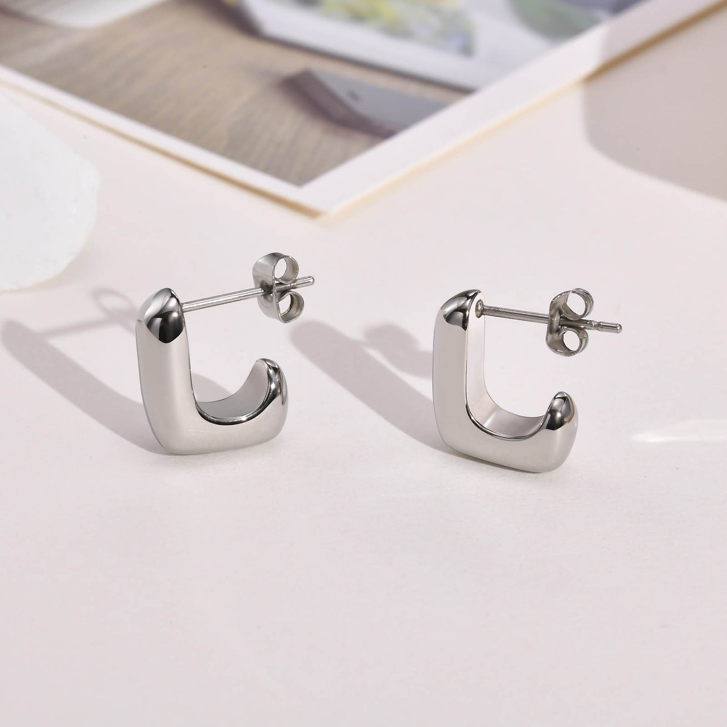 Aretes Sencillos Acero Inoxidable