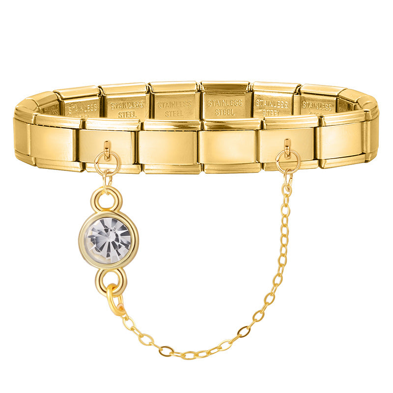 Charm Doble Italiano Acero Inoxidable