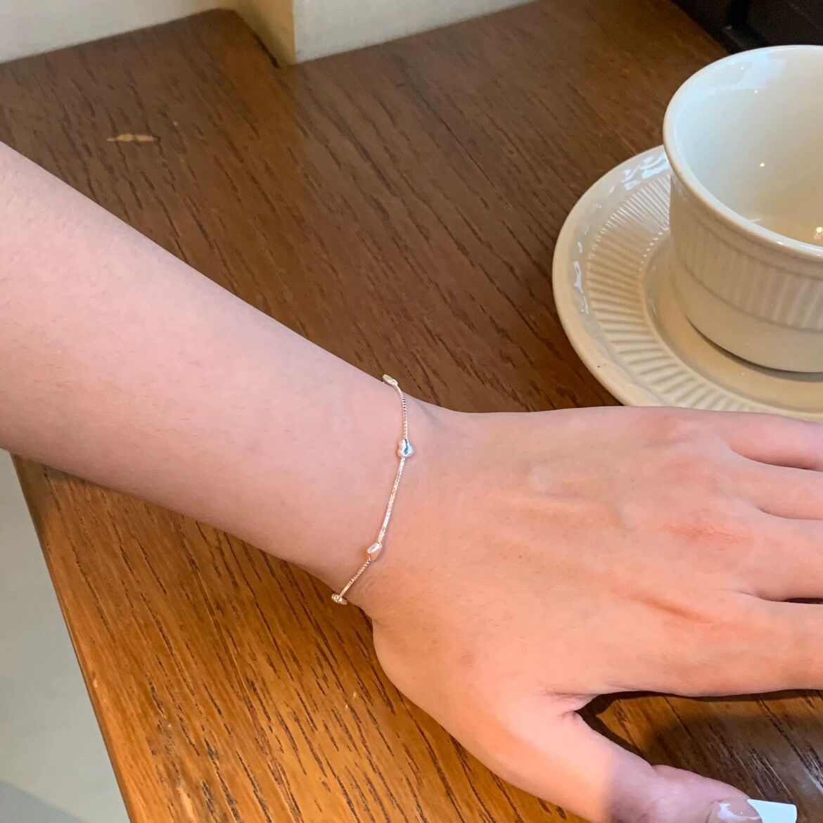Pulsera Corazones Plata De Ley 925