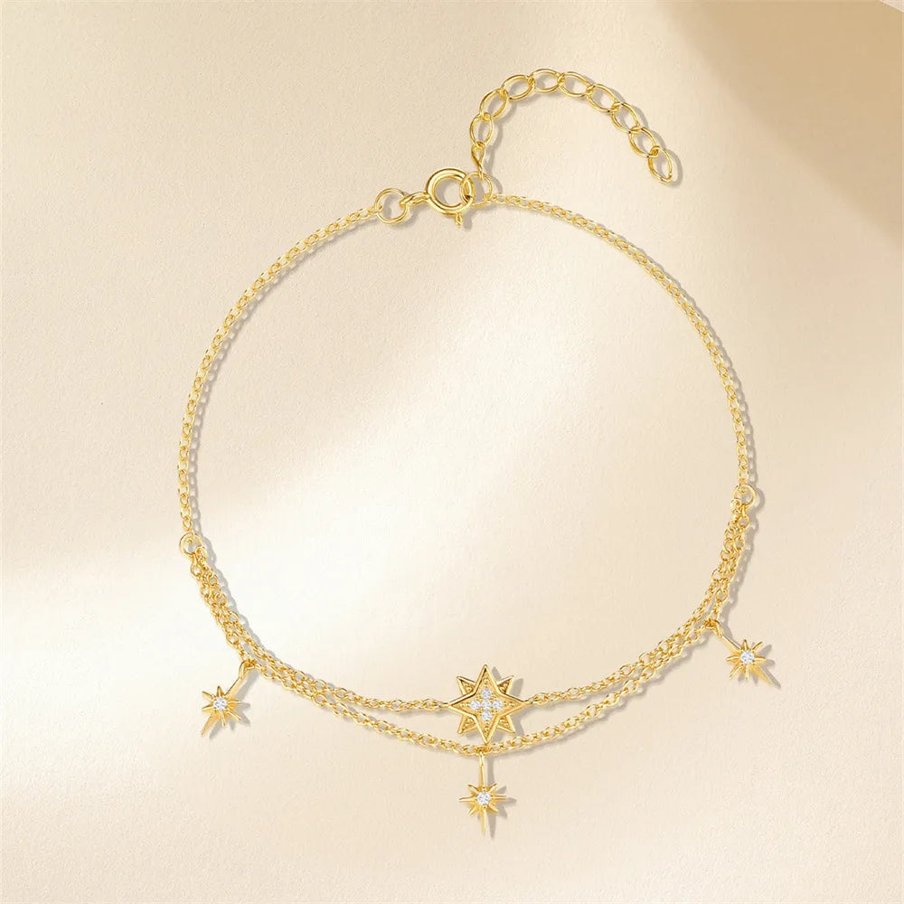 Pulsera Estrellas Plata Esterlina S925