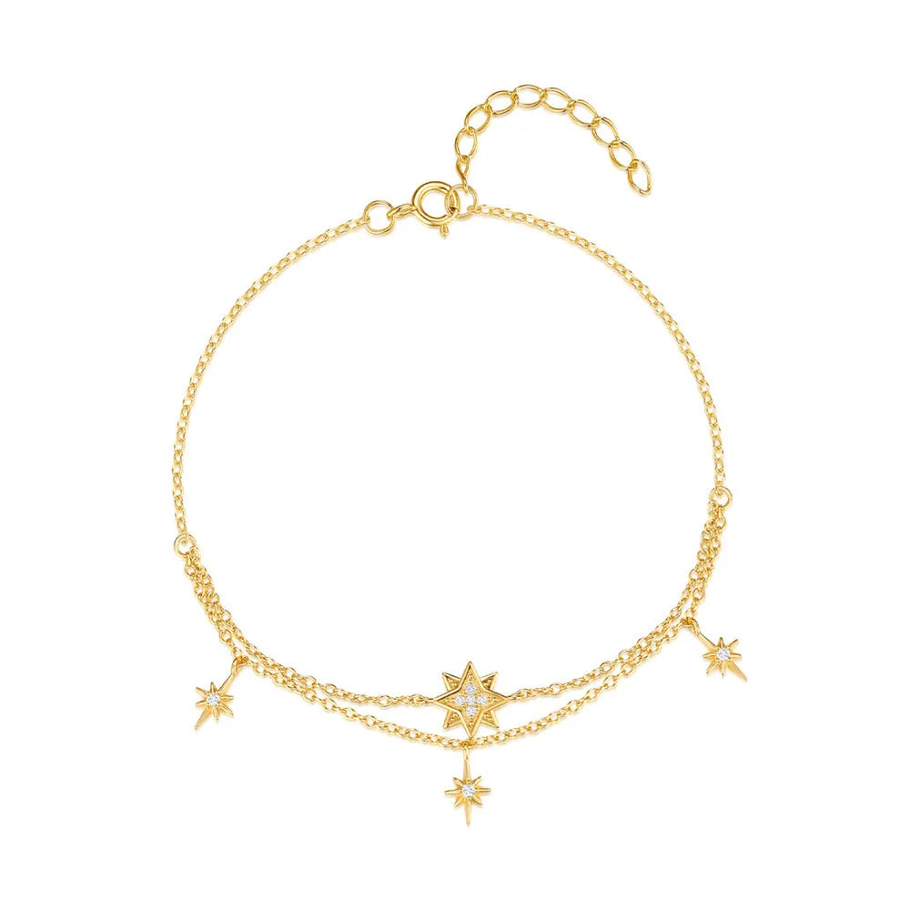 Pulsera Estrellas Plata Esterlina S925