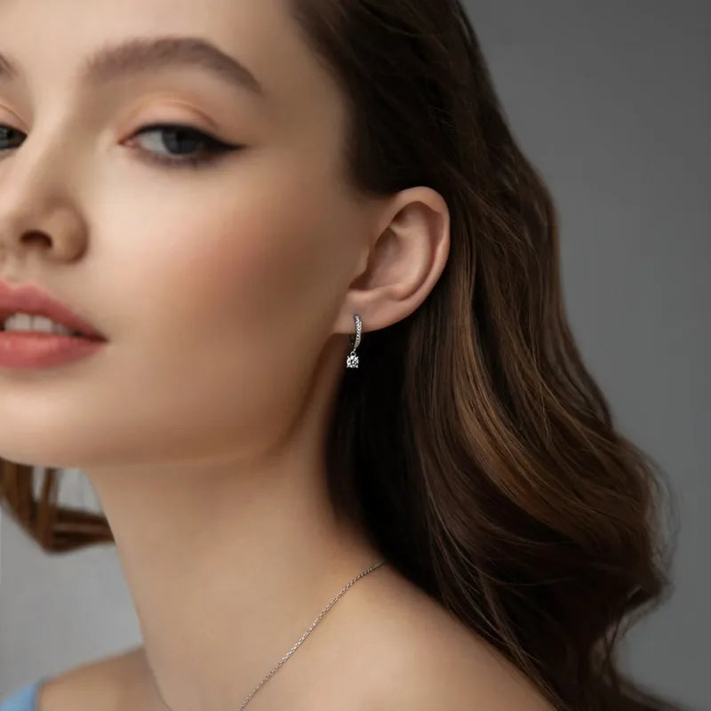 Aretes Zirconias Plata Esterlina