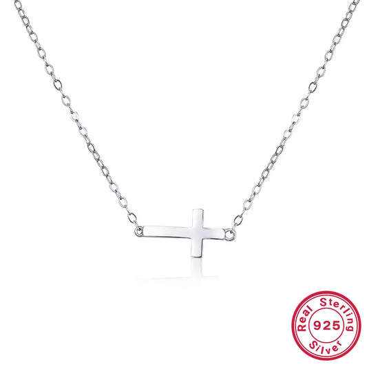 Collar Cruz Plata De Ley 925