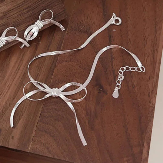 Pulsera Moño Plata De Ley 925
