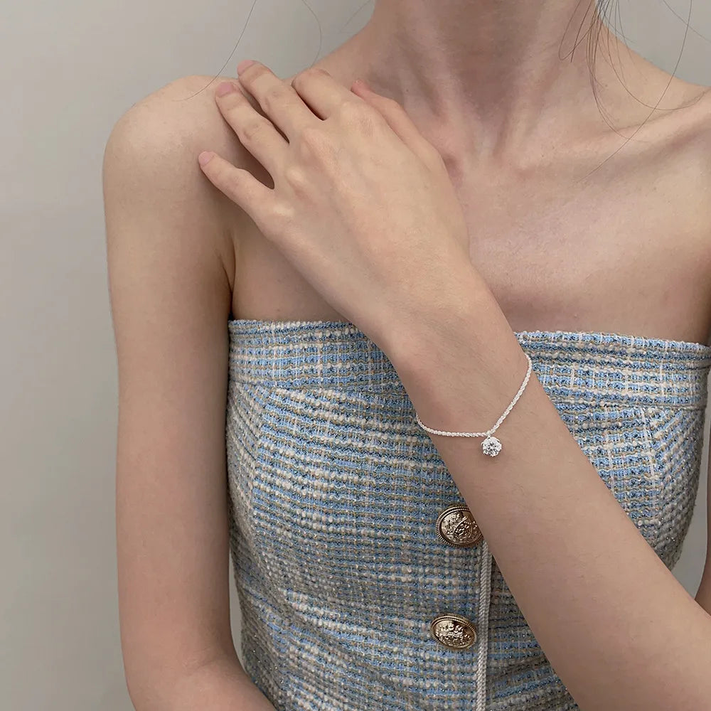 Pulsera Elegante Plata De Ley 925